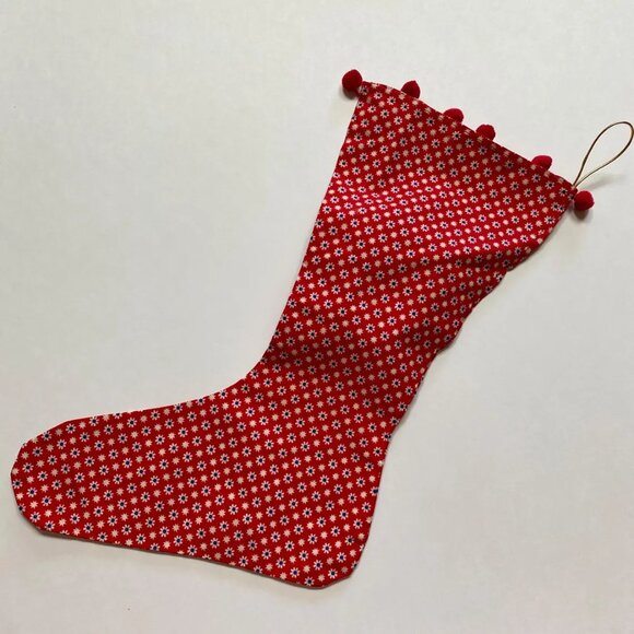 Christmas Stocking with Dolly Face Holiday Decor Xmas Vintage Handmade - Picture 5 of 5